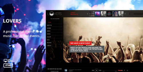 Lovers Music HTML Template - Download For Free