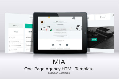 MIA One-Page Agency HTML Template - Download For Free