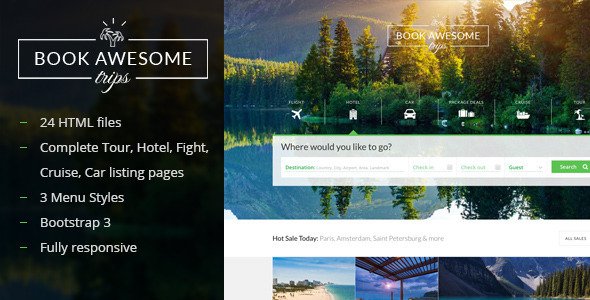 Book Awesome Trip - Download Travel Booking Site Template