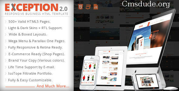 EXCEPTION - Download Responsive Business HTML Template Free