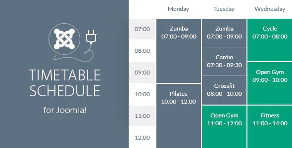 Timetable Responsive Schedule For Joomla Download