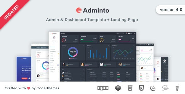 Adminto - Download Responsive Admin Dashboard