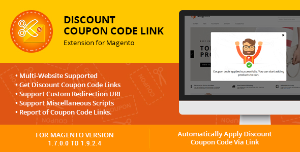 Discount Coupon Code Link Extension for Magento Download