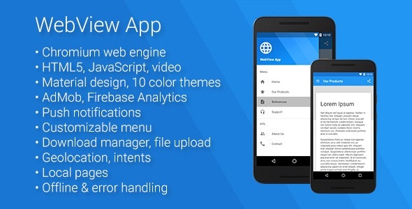 Codecanyon Universal Android WebView App Download