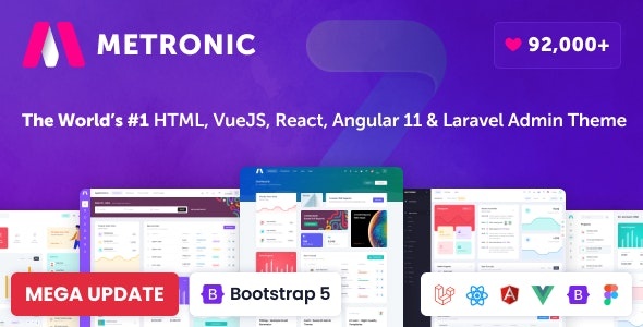 ThemeForest Metronic - Download Responsive Admin Dashboard Template