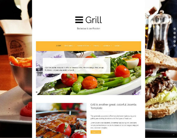 JoomlaPlates Grill - Download Barbecue Joomla Template