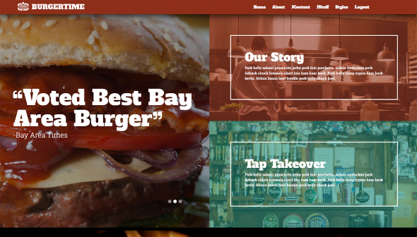 JoomlaXTC BurgerTime - Download Joomla Template for Restaurants and Bars