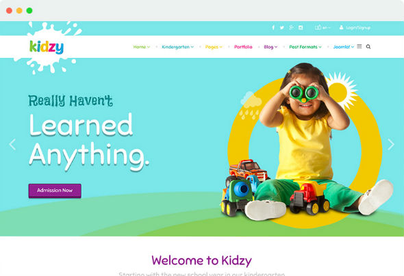 JoomShaper Kidzy - Download Responsive Joomla Template for Kindergartens