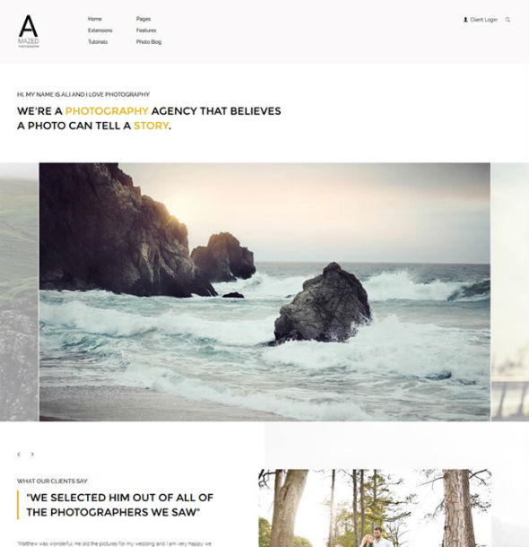 Shape5 Amazed Photography - Download Portfolio WordPress Theme