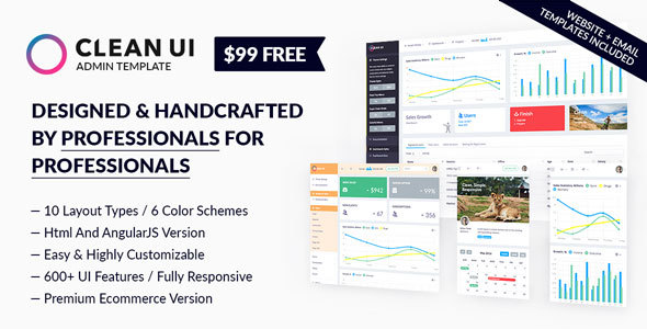 ThemeForest Clean UI - Download Premium Bootstrap 4 Admin Template + Angular Starter Kit