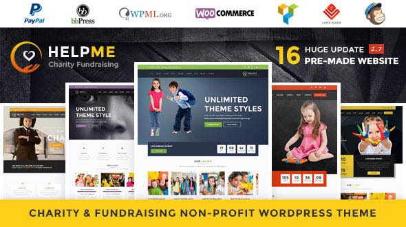 ThemeForest HelpMe - Download Nonprofit Charity WordPress Theme