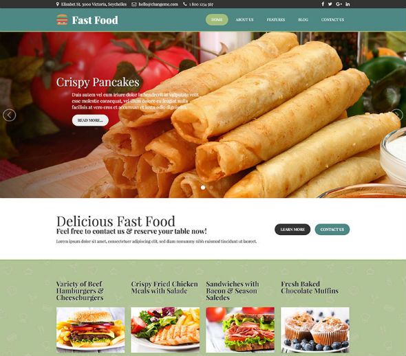 HotJoomlaTemplates Fast Food - Download Restaurant Responsive Joomla Template
