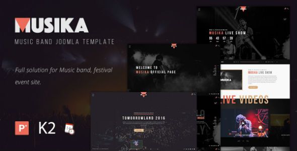 Templaza Musika - Download Music Band Joomla Template
