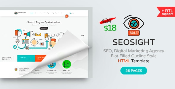 ThemeForest Seosight - Download SEO, Digital Marketing Agency HTML Template