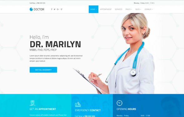 JoomShaper Doctor - Download Medical Clinic Joomla Template