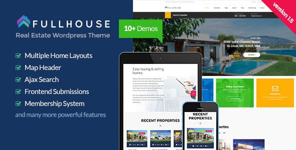 ThemeForest FullHouse - Download Real Estate Responsive WordPress Theme