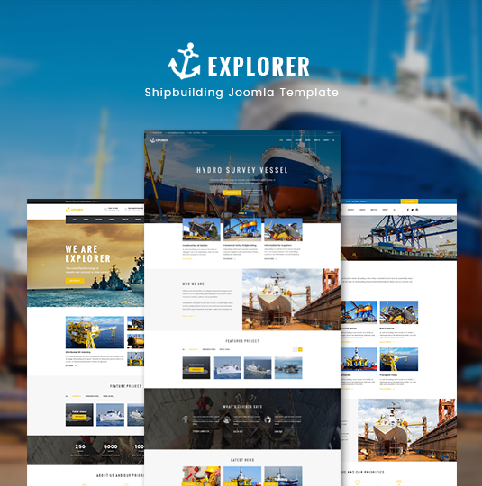 ZT Explorer - Download Ship Building & Construction Joomla Template