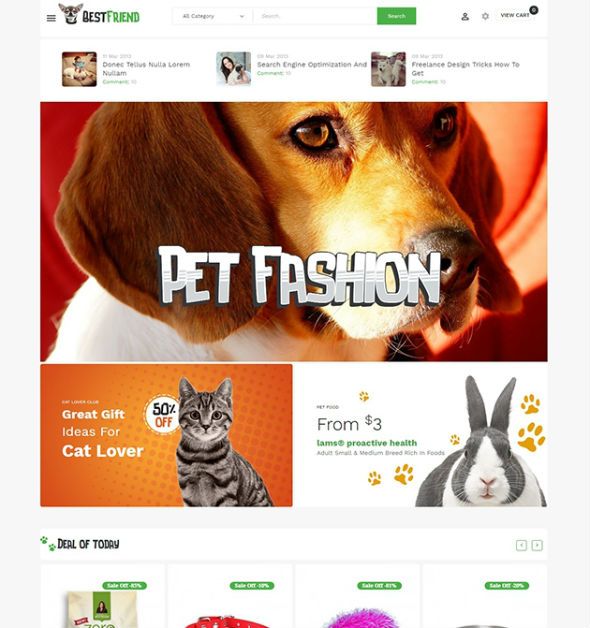 Pav Bestfriend - Download Responsive Opencart Theme for Pets Shop Built with Page Builder