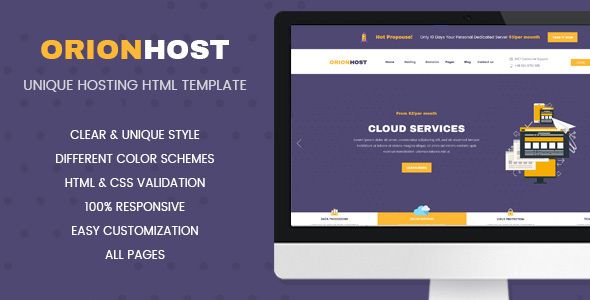 ThemeForest OrionHost - Download Web Hosting Domain Technology Responsive HTML Template