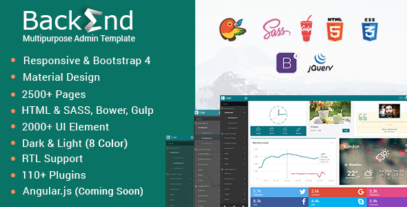 ThemeForest Backend - Download Responsive Bootstrap 4 Admin Dashboard HTML Template