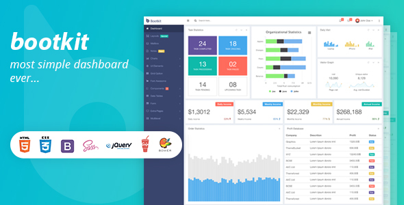 ThemeForest Bootkit - Download Responsive Admin Dashboard Web App