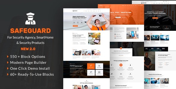 ThemeForest Safeguard - Download Security Services WordPress Theme