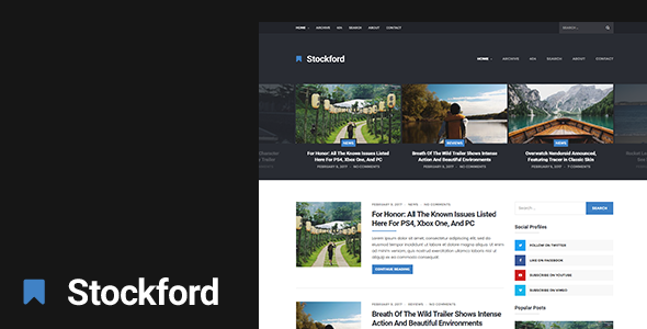 ThemeForest The Stockford - Download Responsive WordPress Blog Theme
