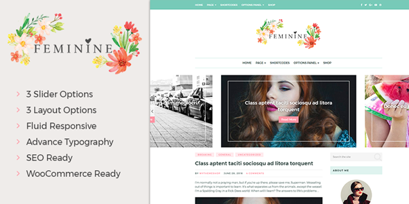 MyThemeShop Feminine - Download Pretty WordPress Theme For Fashion & Beauty Blog