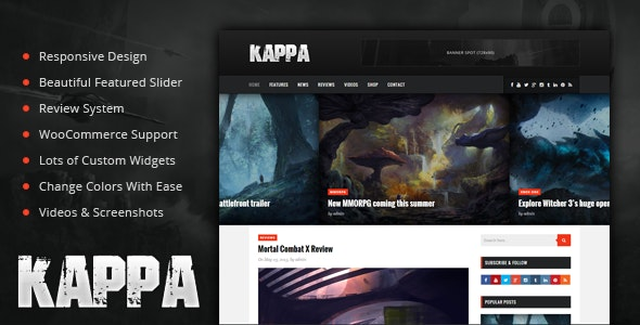 ThemeForest Kappa - Download A Gamming WordPress Theme