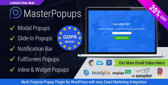 CodeCanyon Master Popups - Download WordPress Popup Plugin for Lead Generation