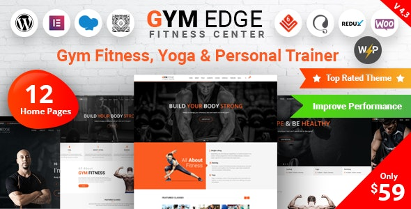 ThemeForest Gym Edge - Download Gym Fitness WordPress Theme
