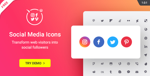 CodeCanyon Social Media Icons - Download Social Icons WordPress Plugin