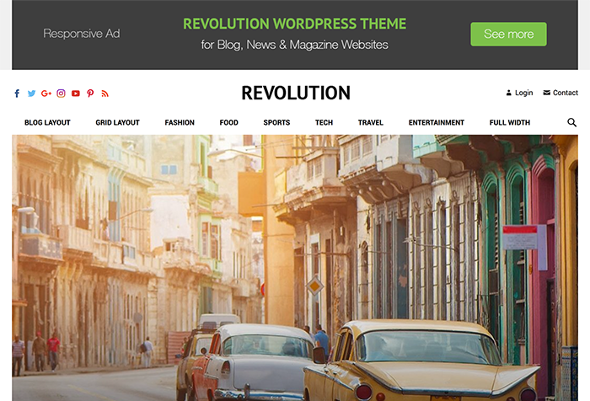 HappyThemes Revolution - Download Responsive Blog WordPress Theme