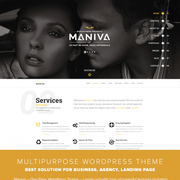 Templaza Maniva - Download Multipurpose One-Page WordPress Theme