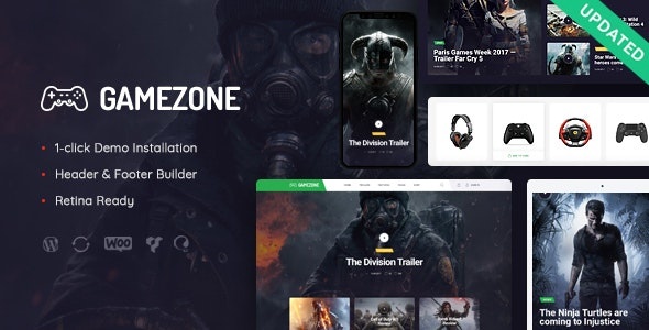 ThemeForest Gamezone - Download Gaming Blog and Store WordPress Theme