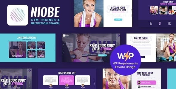 ThemeForest Niobe - Download Gym Trainer and Nutrition Coach WordPress Theme
