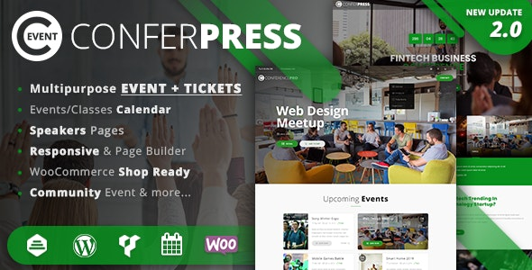 ThemeForest ConferPress - Download Multipurpose Event Tickets WordPress Theme