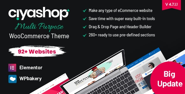 ThemeForest CiyaShop - Download Responsive Multi-Purpose WooCommerce WordPress Theme