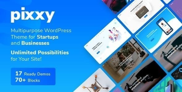 ThemeForest Pixxy - Download A Powerful Startup Business WordPress Theme