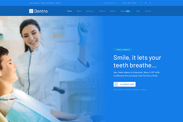 JoomShaper Dentro - Download Joomla Template for Dentists and Dental Clinics