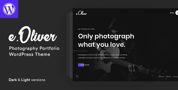 ThemeForest Oliver - Download Photography Portfolio WordPress Theme