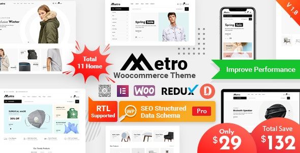 ThemeForest Metro - Download Minimal WooCommerce WordPress Theme