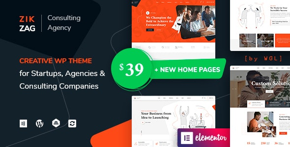 ThemeForest ZikZag - Download Consulting and Agency WordPress Theme