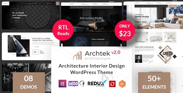 ThemeForest Archtek - Download Interior Design WordPress Theme