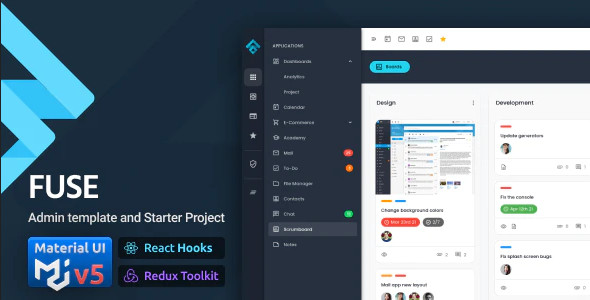 ThemeForest Fuse - Download React Admin Template Redux Toolkit Material Design
