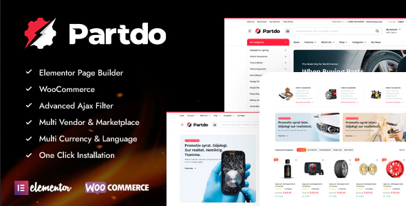 Partdo –汽车零件和工具商店 WooCommerce WordPress 主题-艾瑞资源网