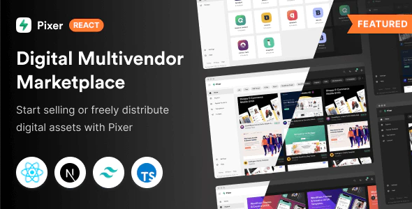 ThemeForest Pixer - Download React Multivendor Digital Marketplace Template