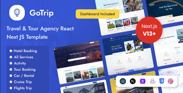 ThemeForest GoTrip - Download Travel & Tour Agency React NextJS Template