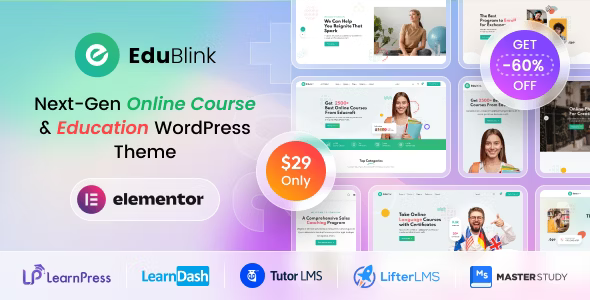 ThemeForest EduBlink - Download Education and Online Course WordPress Theme