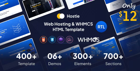 ThemeForest Hostie - Download Web Hosting and WHMCS HTML Template